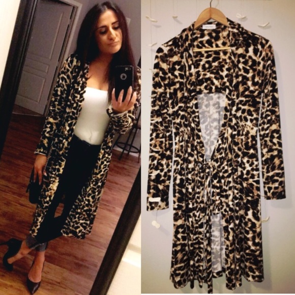 Calvin Klein Jackets & Blazers - leopard print jacket/ dress